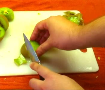 cutting some fruits with a paring knife